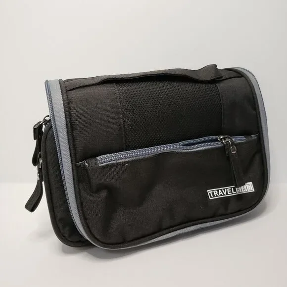 Travel Fun Travel Bag Black 9.5" x 5" wet storage compartment dry/wet separation - Picture 5 of 8